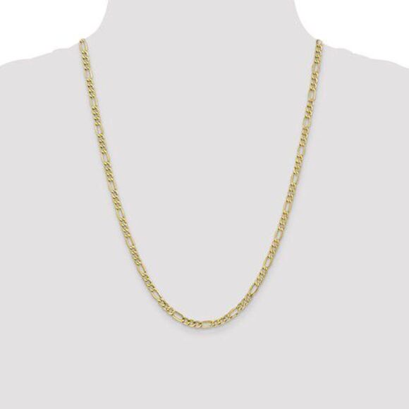 10k gold figaro 24 inch chain, 4.75mm wide - Picture 5 of 7